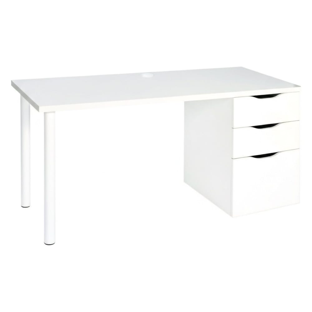 bureau effet bois blanc
