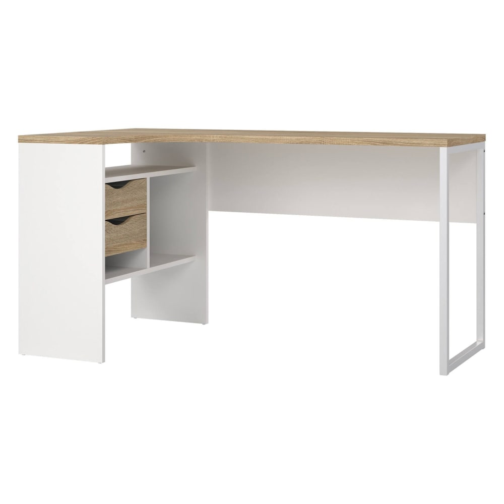 bureau effet bois blanc
