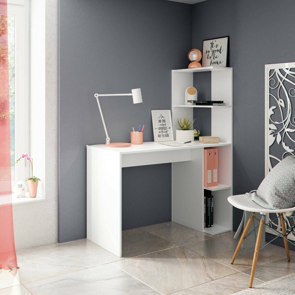 Bureau effet bois blanc 153x50 cm - Maisons du Monde