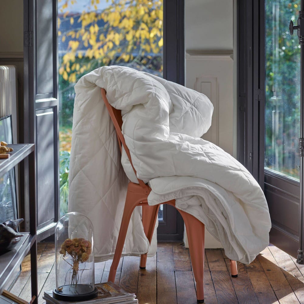 Couette en en duvet et percale bio 220 x 240 cm - Maisons du Monde
