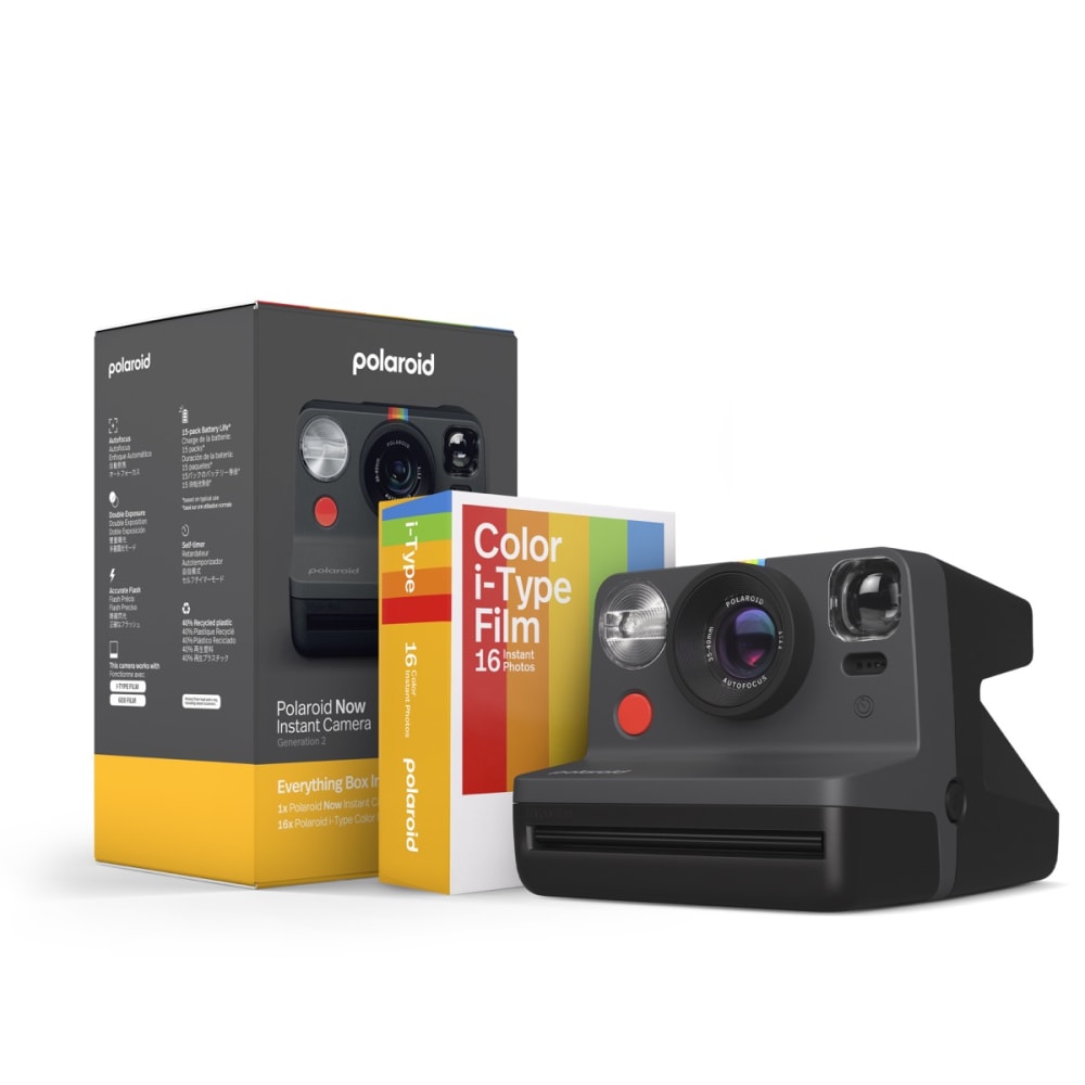 Polaroid Appareil photo instantané EB Now Gen 2 Noir Pvc - Poly Chlorure De Vinyle