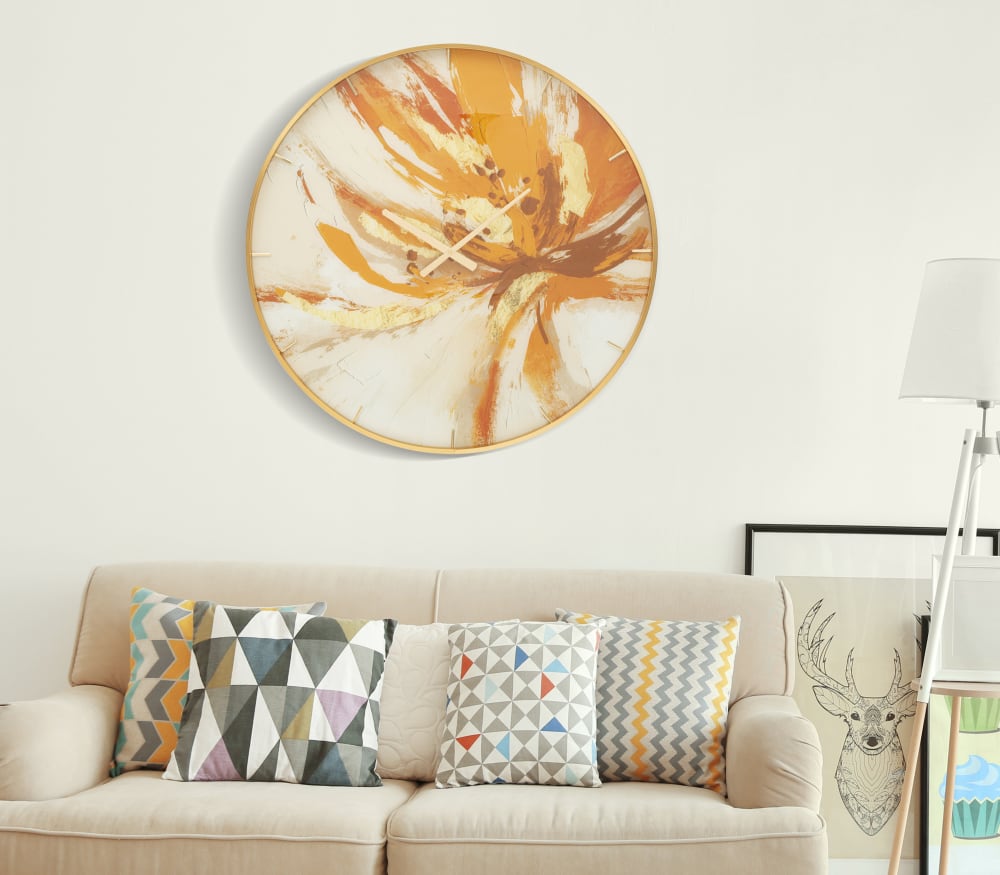 Horloge murale ronde multicolore Ø 80x5  cm