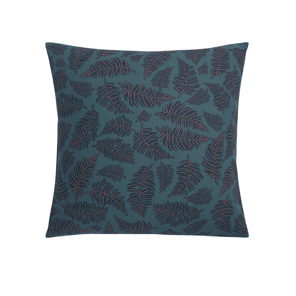 Taie d'oreiller imprimée en bambou bleu 63x63