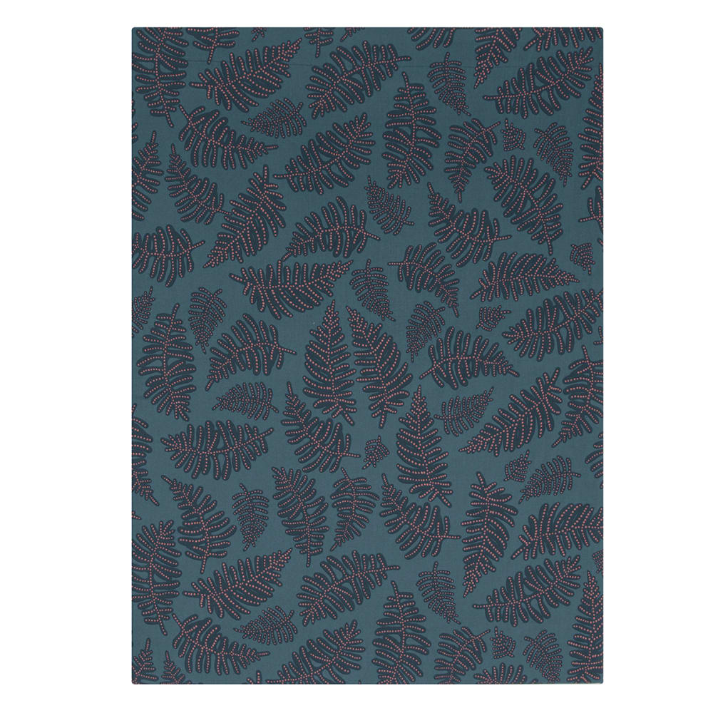 Drap plat imprimé en bambou bleu 240x300