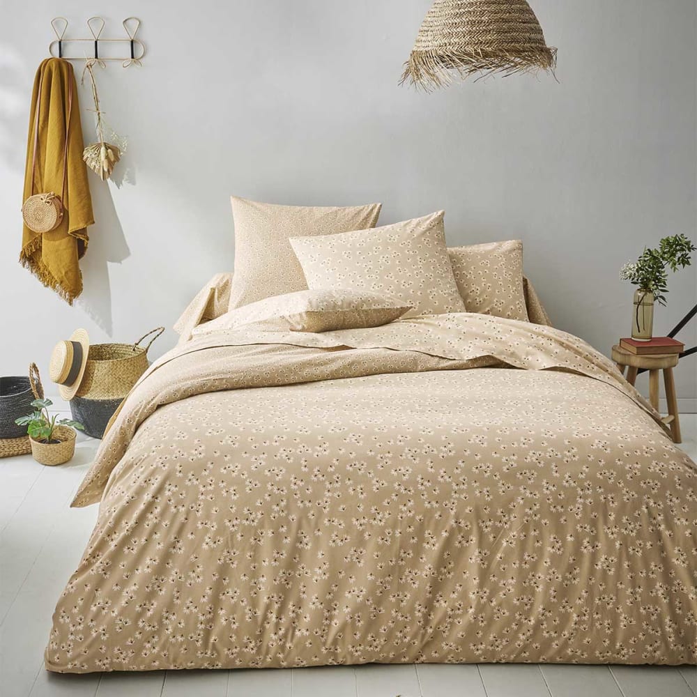 Housse de couette en lyocell beige sable 140x200 Housse de couette en lyocell beige sable 140x200