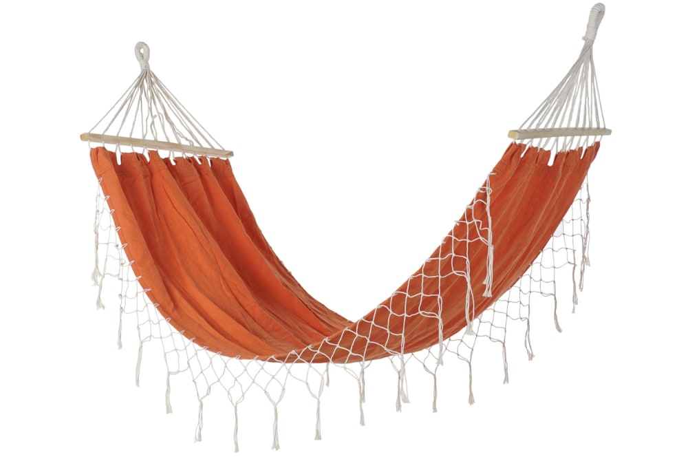 Fijalo Hamaca poliester algodon naranja 255x80x28cm