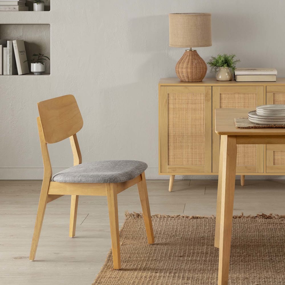 2er Set Stühle Massivholz in Eichenholzoptik - Maisons Du Monde