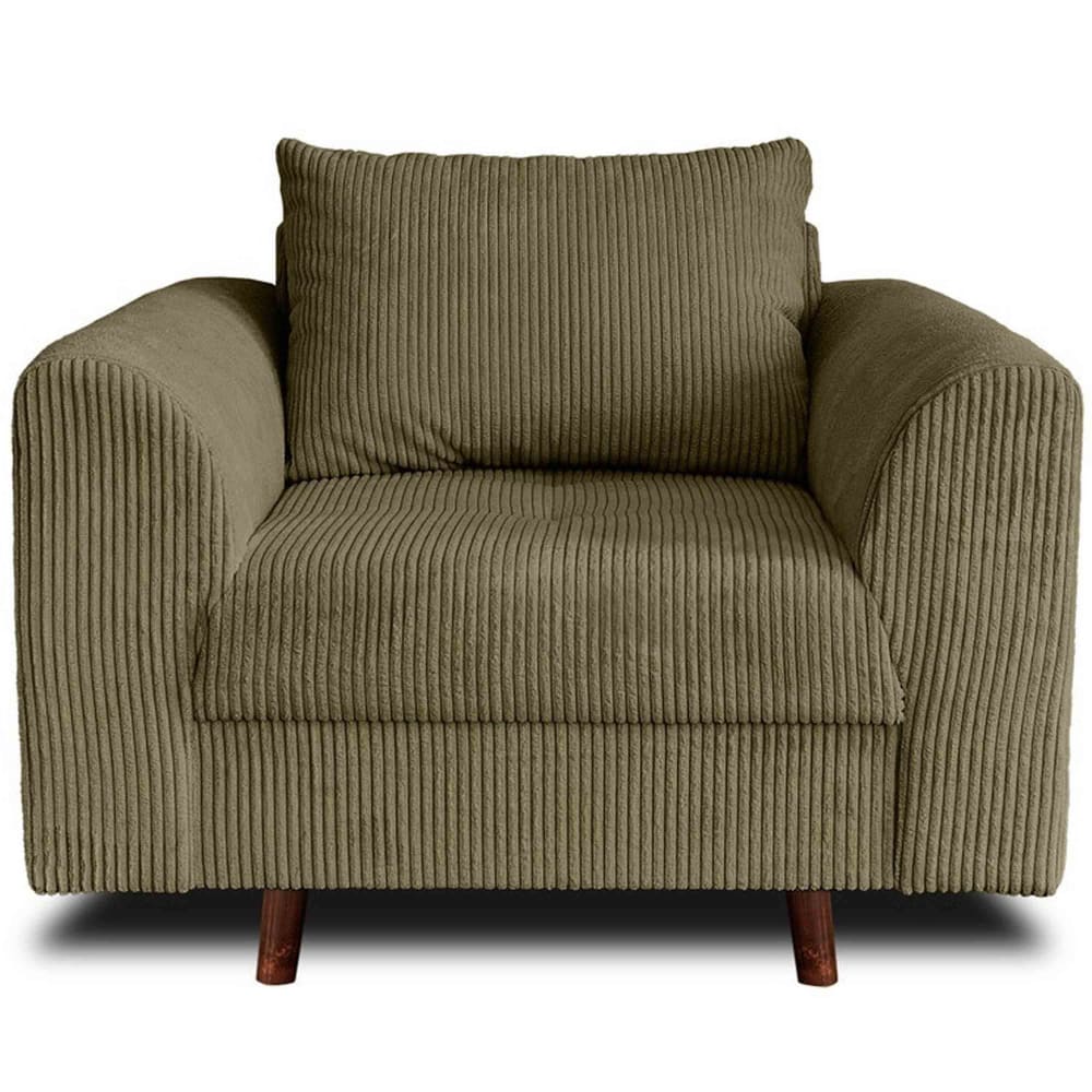 Fauteuil en velours côtelé vert — Beyit