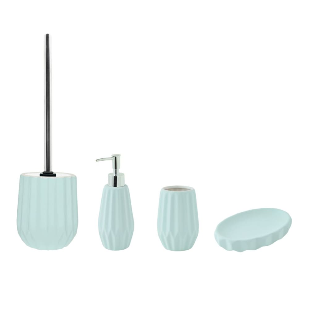 Set salle de bain à relief 4 pièces céramique — vue 3