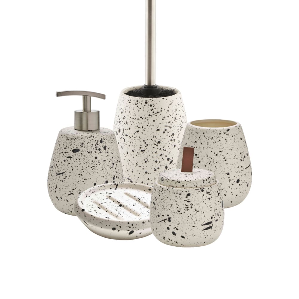Set salle de bain moucheté 5 pièces céramique