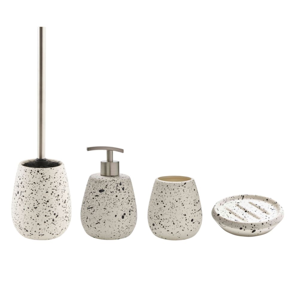 Set salle de bain céramique moucheté 4 pièces — vue 4
