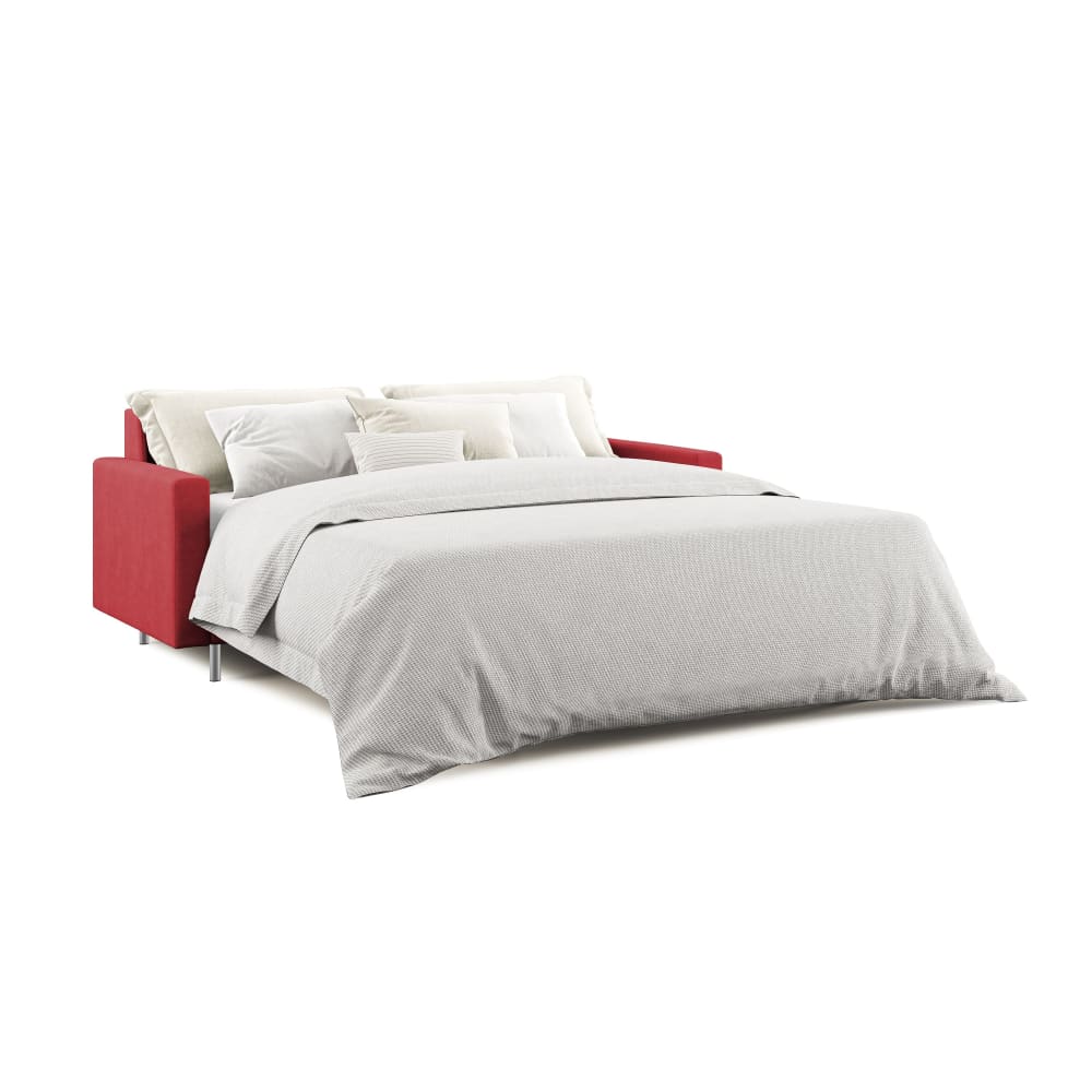 Canapé convertible en microfibre détachable 168 cm rouge