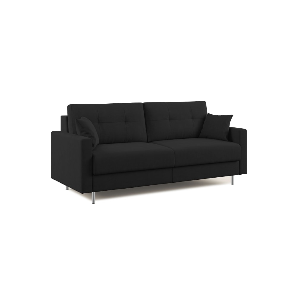 Canapé convertible en microfibre détachable 168 cm noir