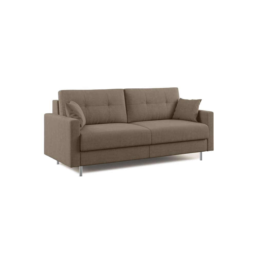 Canapé convertible en microfibre détachable 168 cm brun