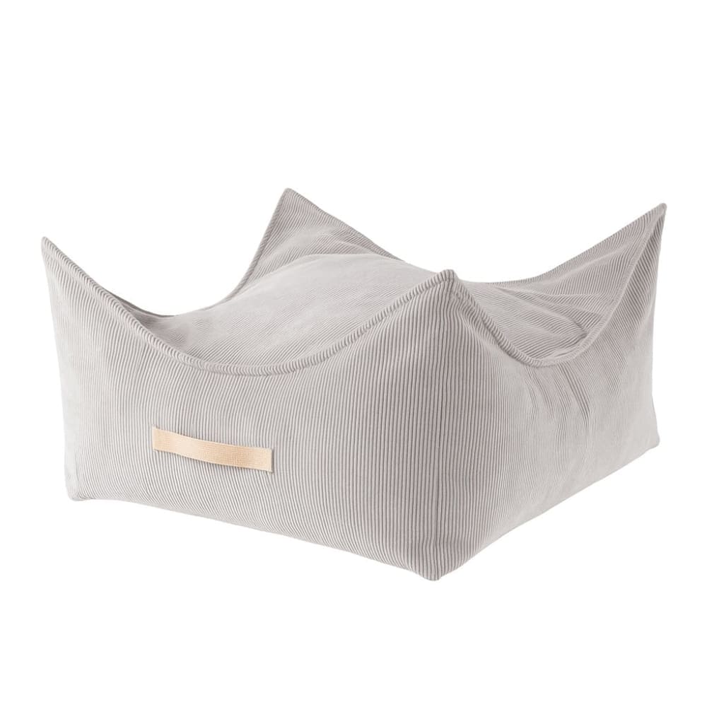 MeowBaby Quadratisches Bodenkissen für Kinder aus feinem Cordstoff, grau style modern Öko-Tex Zertifikat Samt Kinder