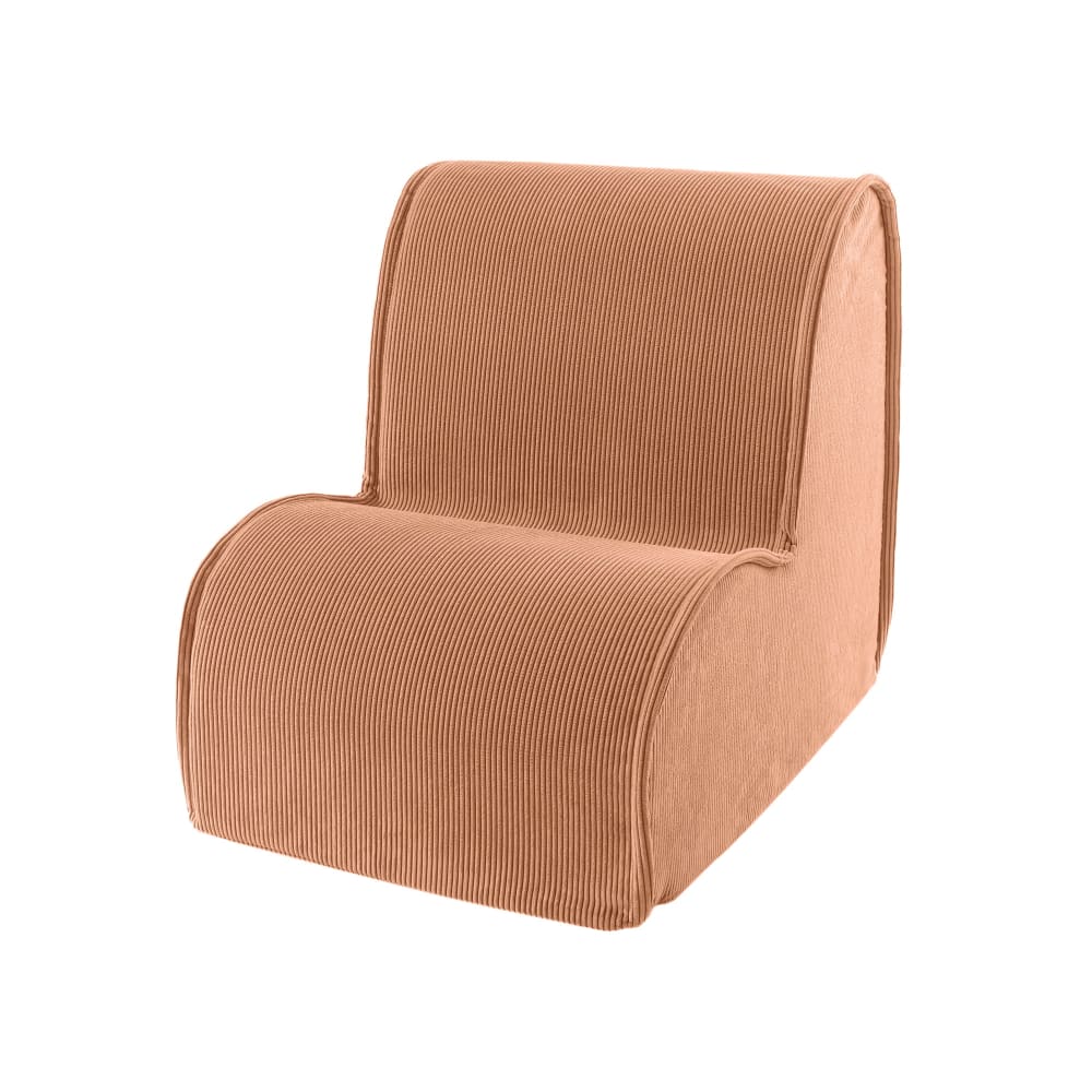 Fauteuil nuage enfant en velours côtelé fin, brique
