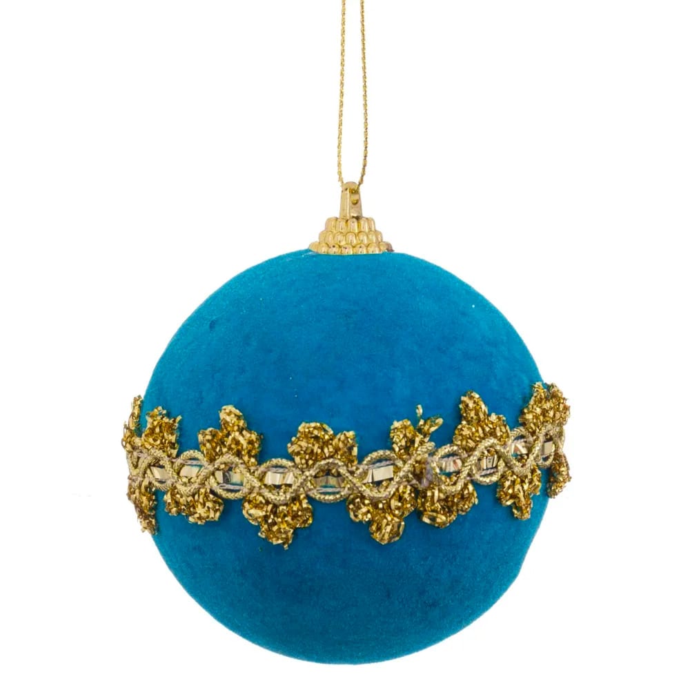 WADIGA Dimensions: 8cm Couleur: Bleu turquoise et doré Matière: Mousse