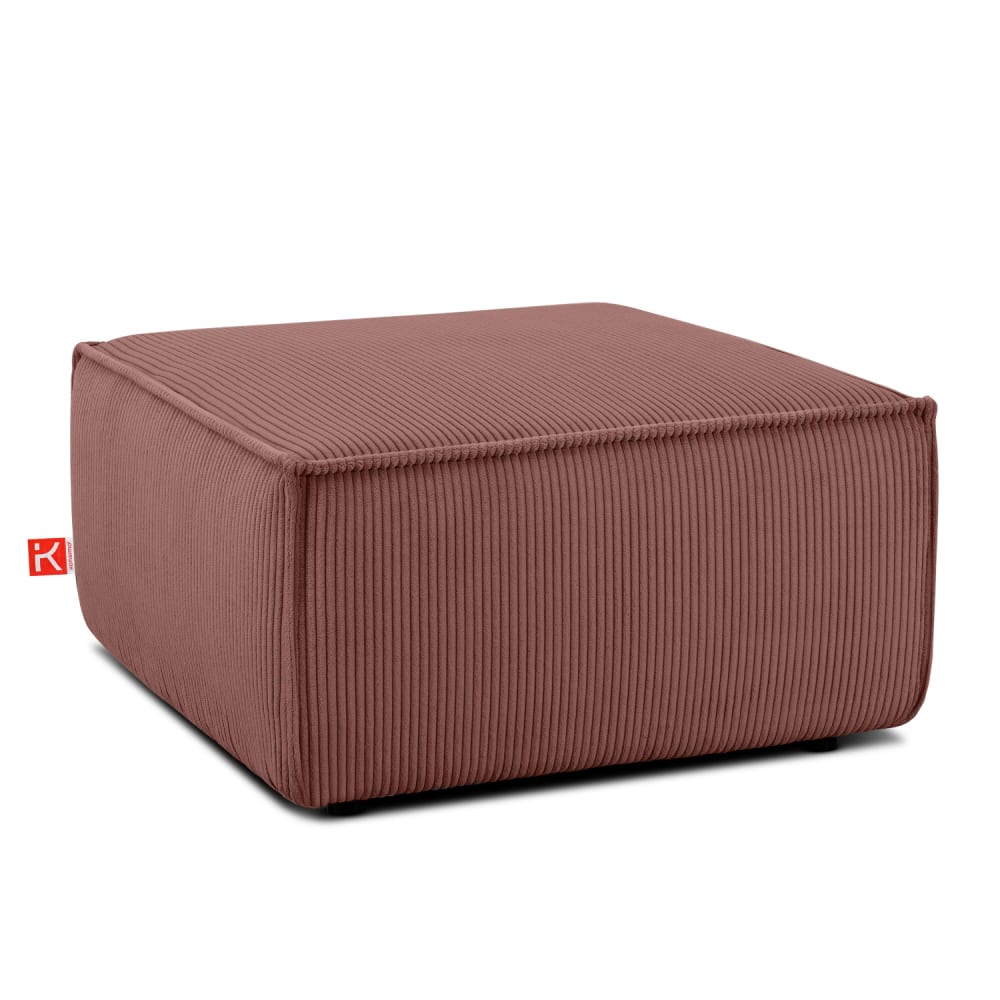 KONSIMO Sitzpouf gefederte Sitzfläche, rosa style modern - Holz