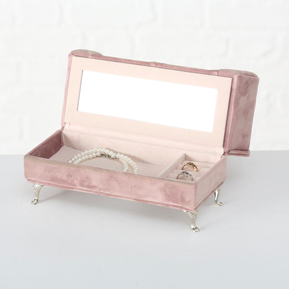 Boîte à bijoux velours canapé 23x10x12cm - Maisons du Monde