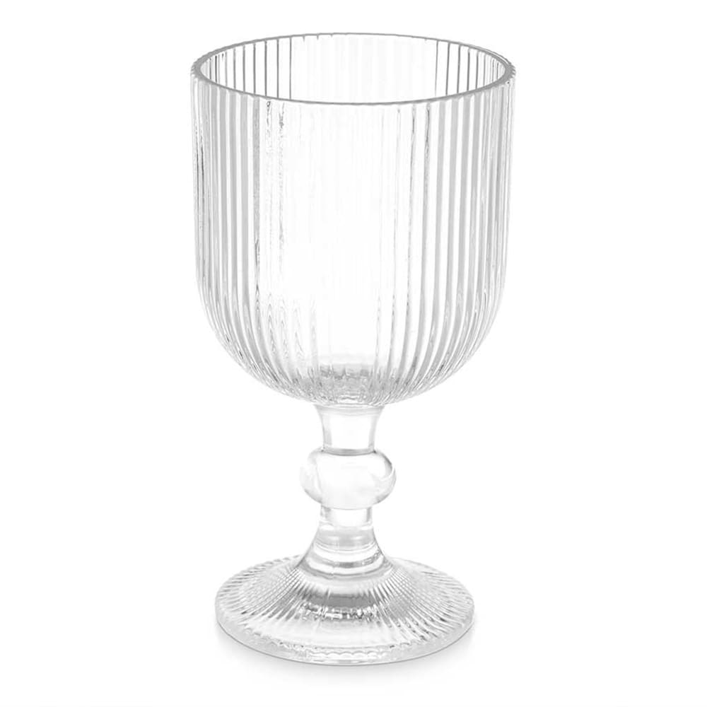 Set de 6 verres à eau en verre strié 37cl - Maisons du Monde