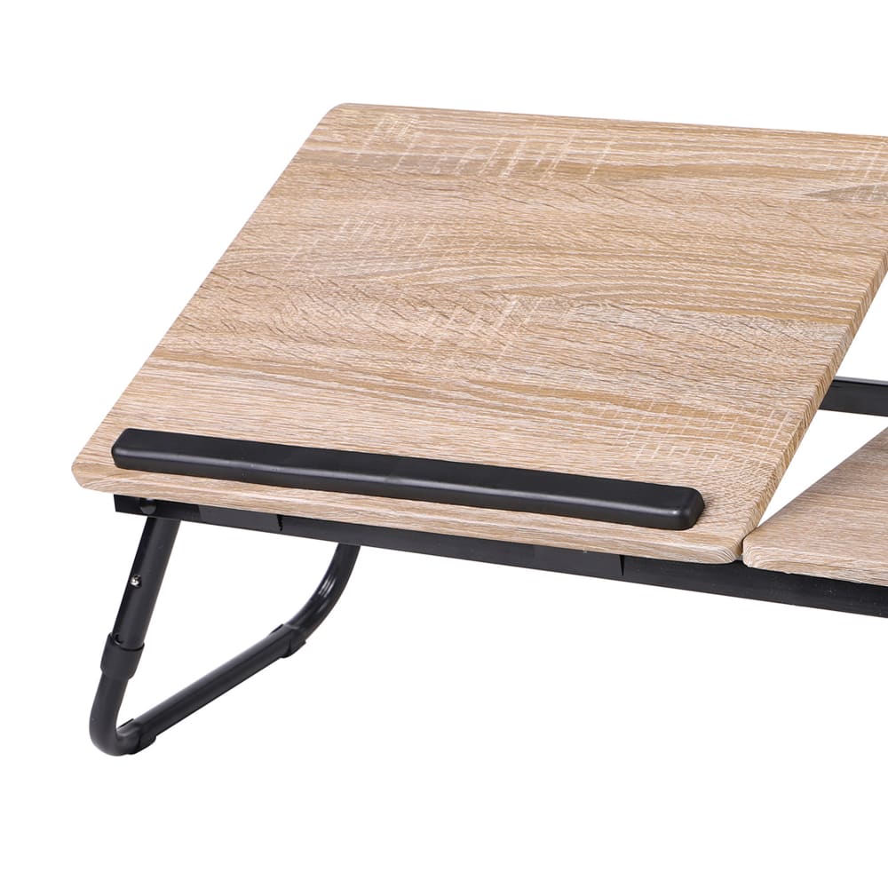 Plateau de lit pour ordinateur ou tablette en bois et métal noir - Maisons du Monde