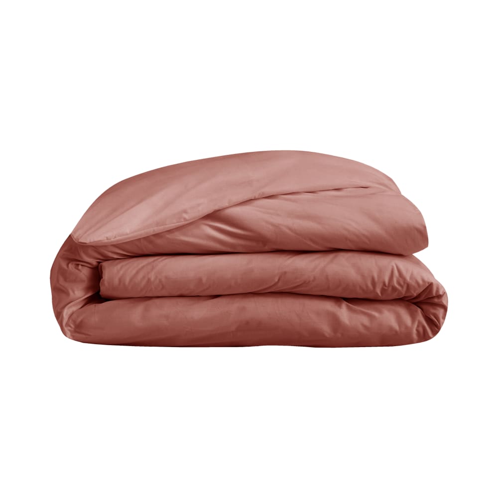 Housse de couette en coton bio terracotta 240 x 220 cm - Maisons du Monde