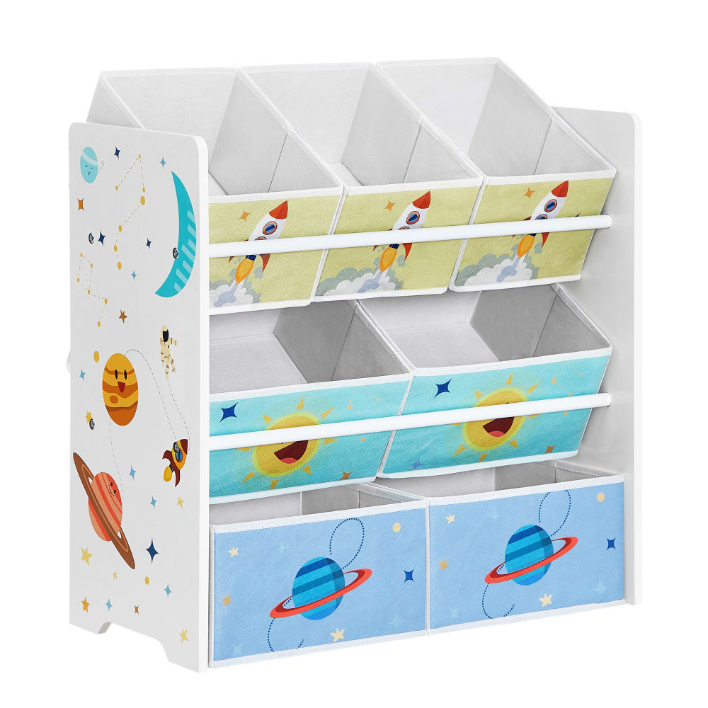Étagère pour chambre d'enfants effet bois blanc