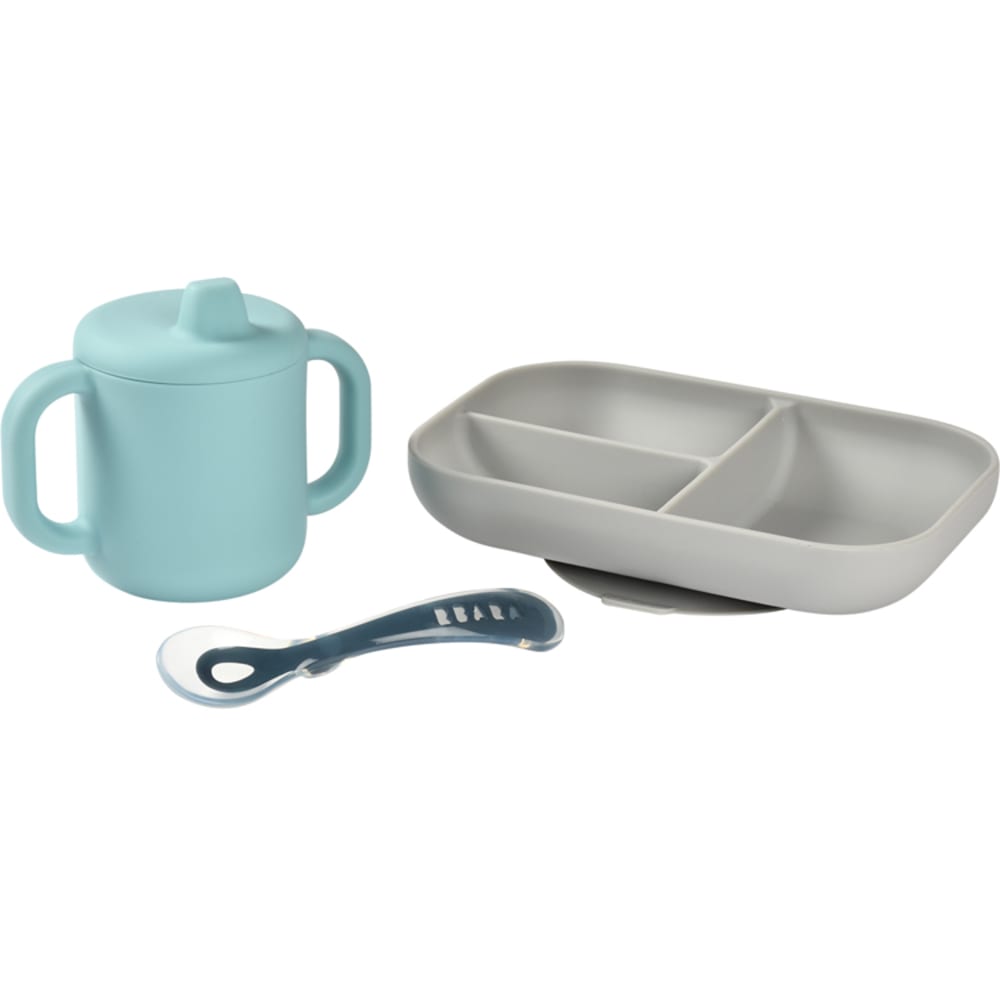 Coffret d'apprentissage en silicone blue (3 pièces)