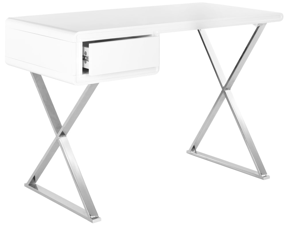 Bureau en mdf, argent Bureau en mdf, argent