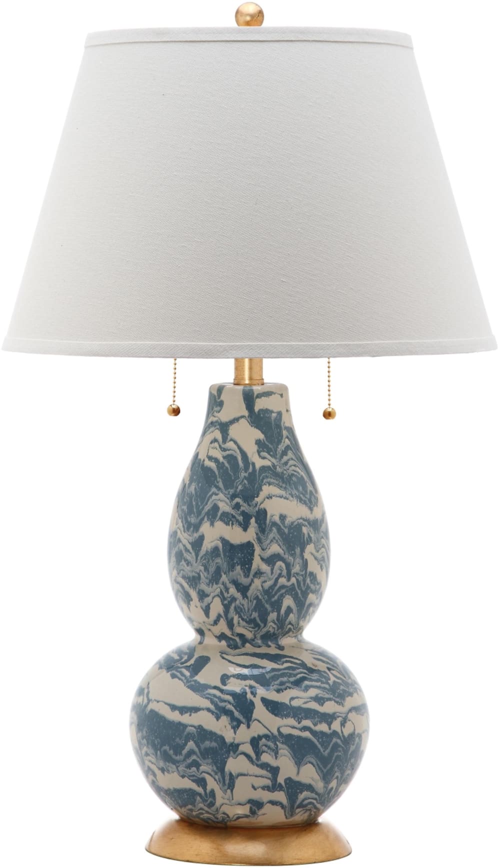 Safavieh Lampe de table en verre, clair bleu style contemporain