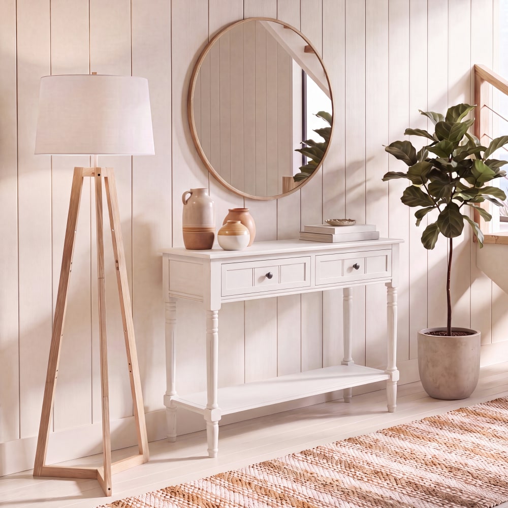 Konsolentisch aus Kiefer/Mdf, Weiß - Maisons Du Monde