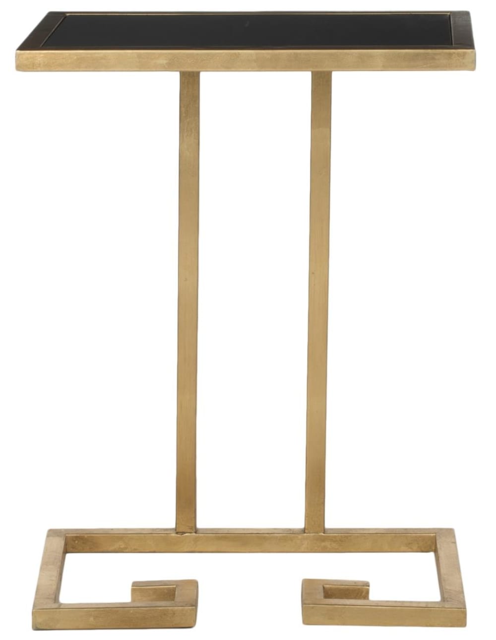 Table d'appoint en fer/verre, or Table d'appoint en fer/verre, or