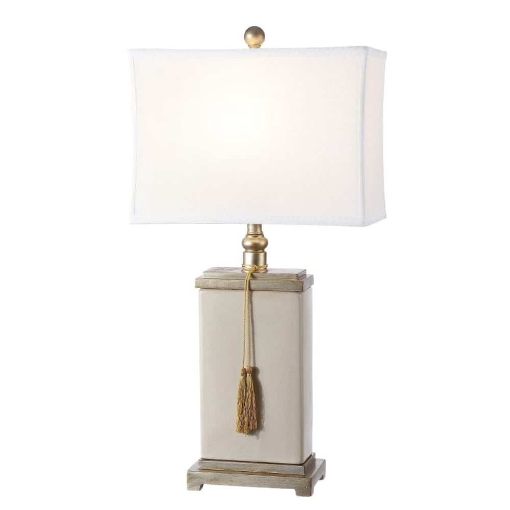 Lampe de table en polyester, crème