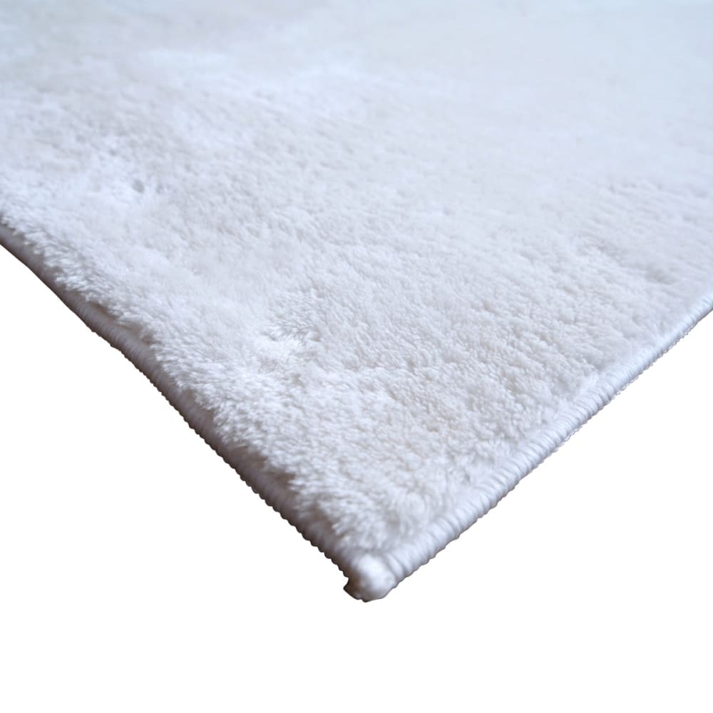 Tapis doux antidérapant blanc uni 160x220 — vue 4