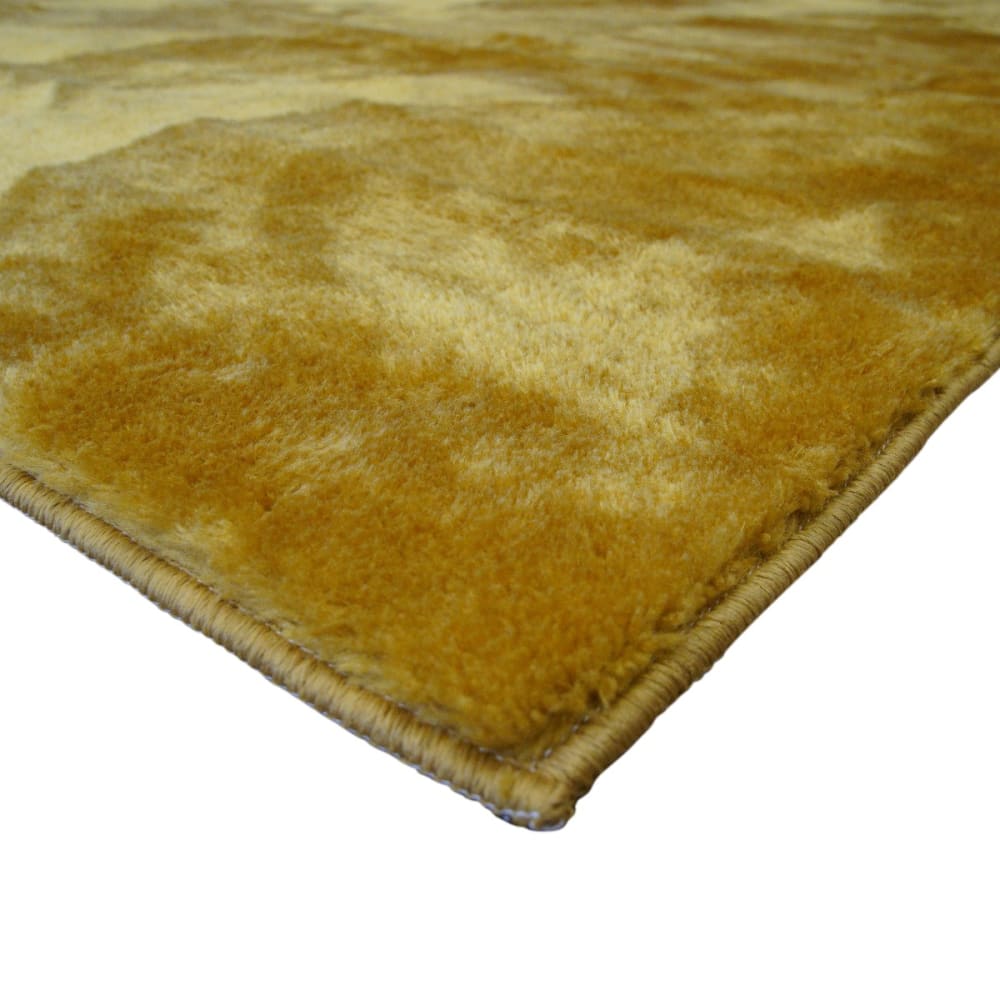 Tapis doux antidérapant jaune uni 160x220 — vue 4