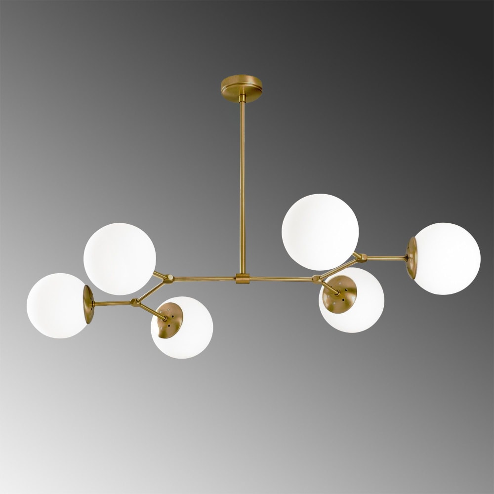 Suspension et lustre métal doré — vue 4