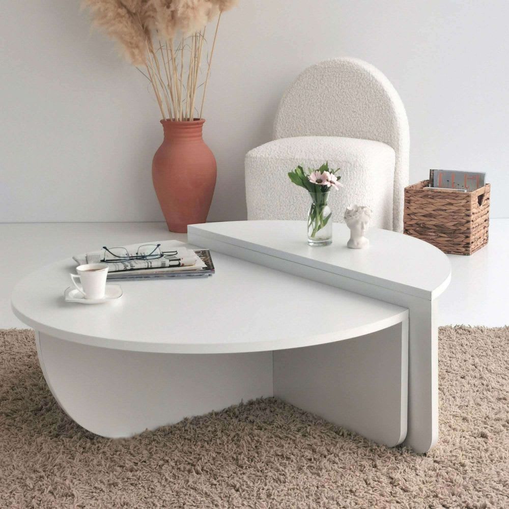 Table basse en aggloméré blanc - Maisons du Monde