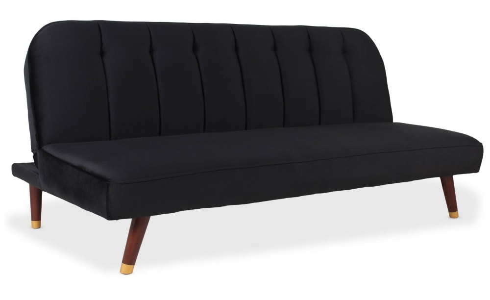 Canapé convertible clic-clac velours noir