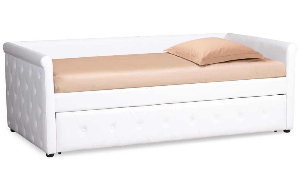 Lit simple gigogne garry simili blanc