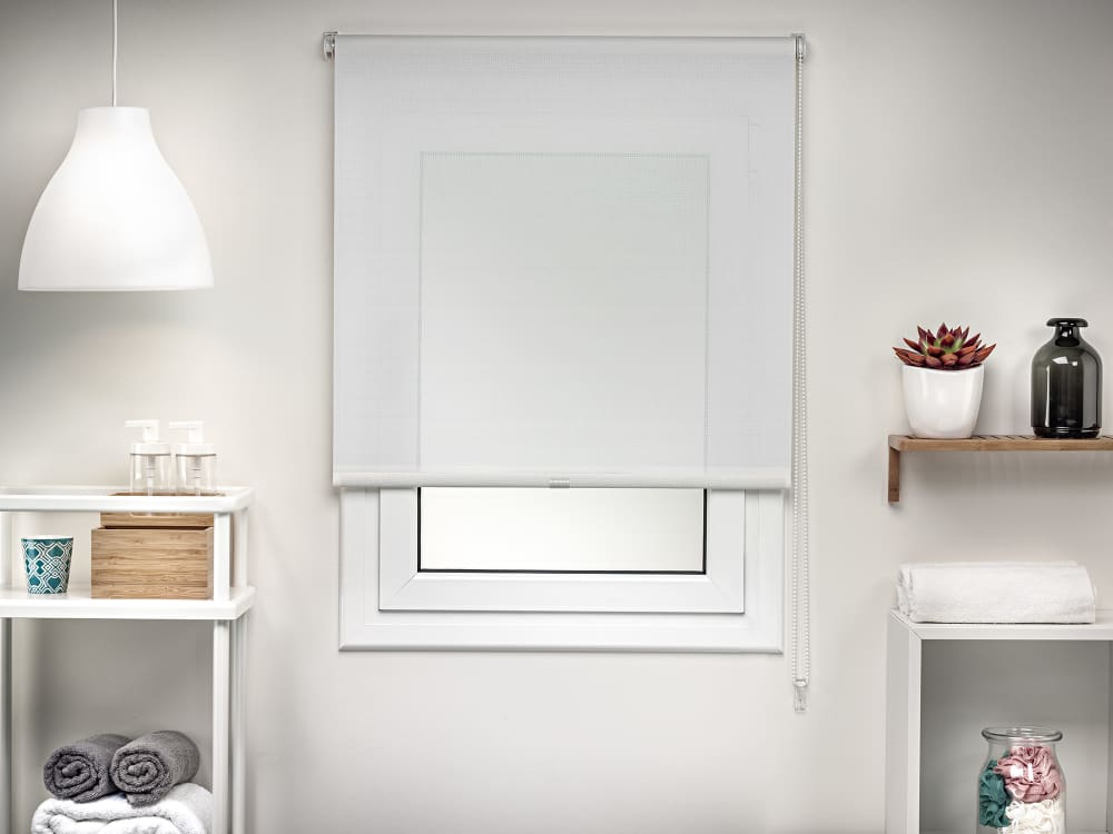 Easydeco Estor enrollable sin taladrar Blanco