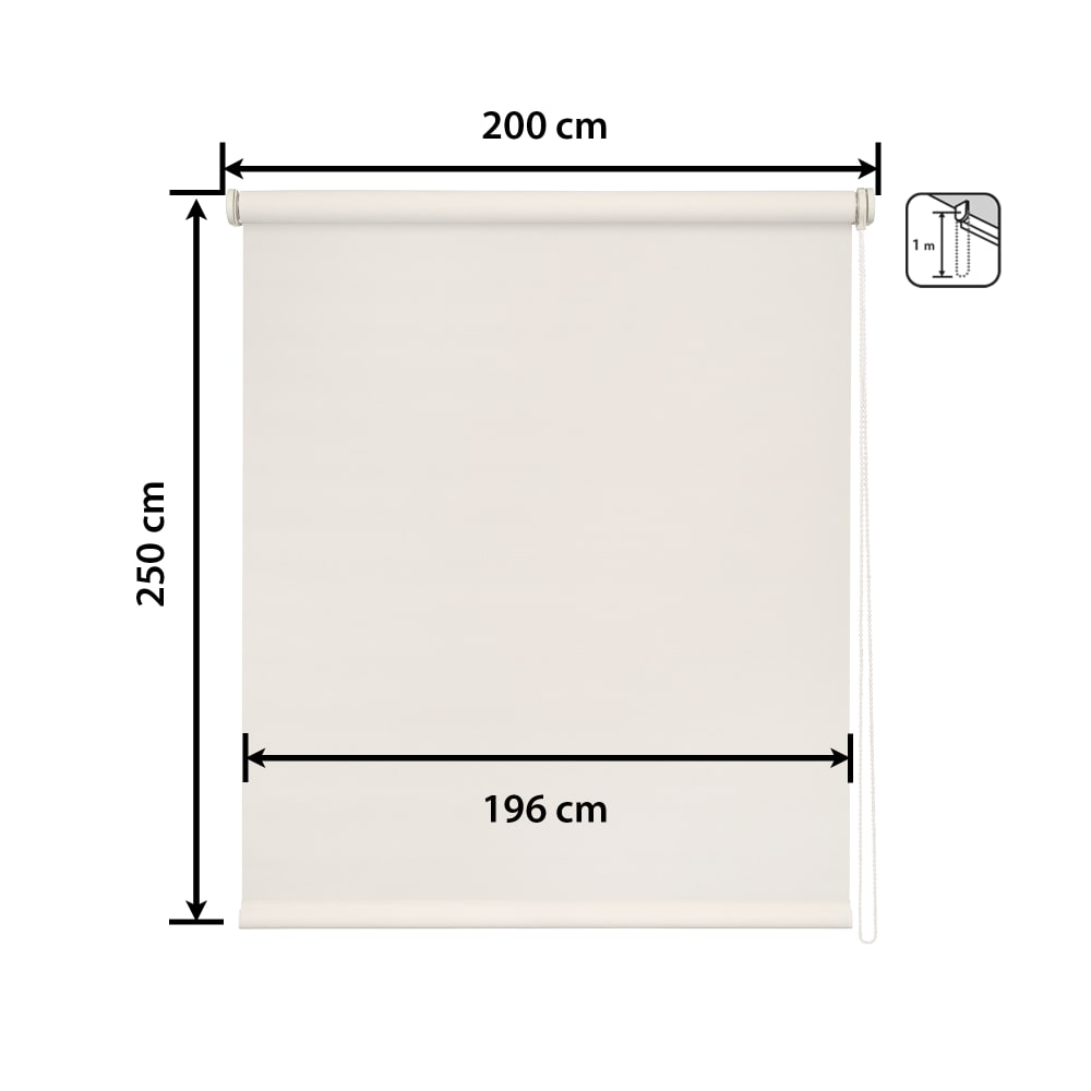 Store enrouleur motorisé premium blanc 200 x 250 cm