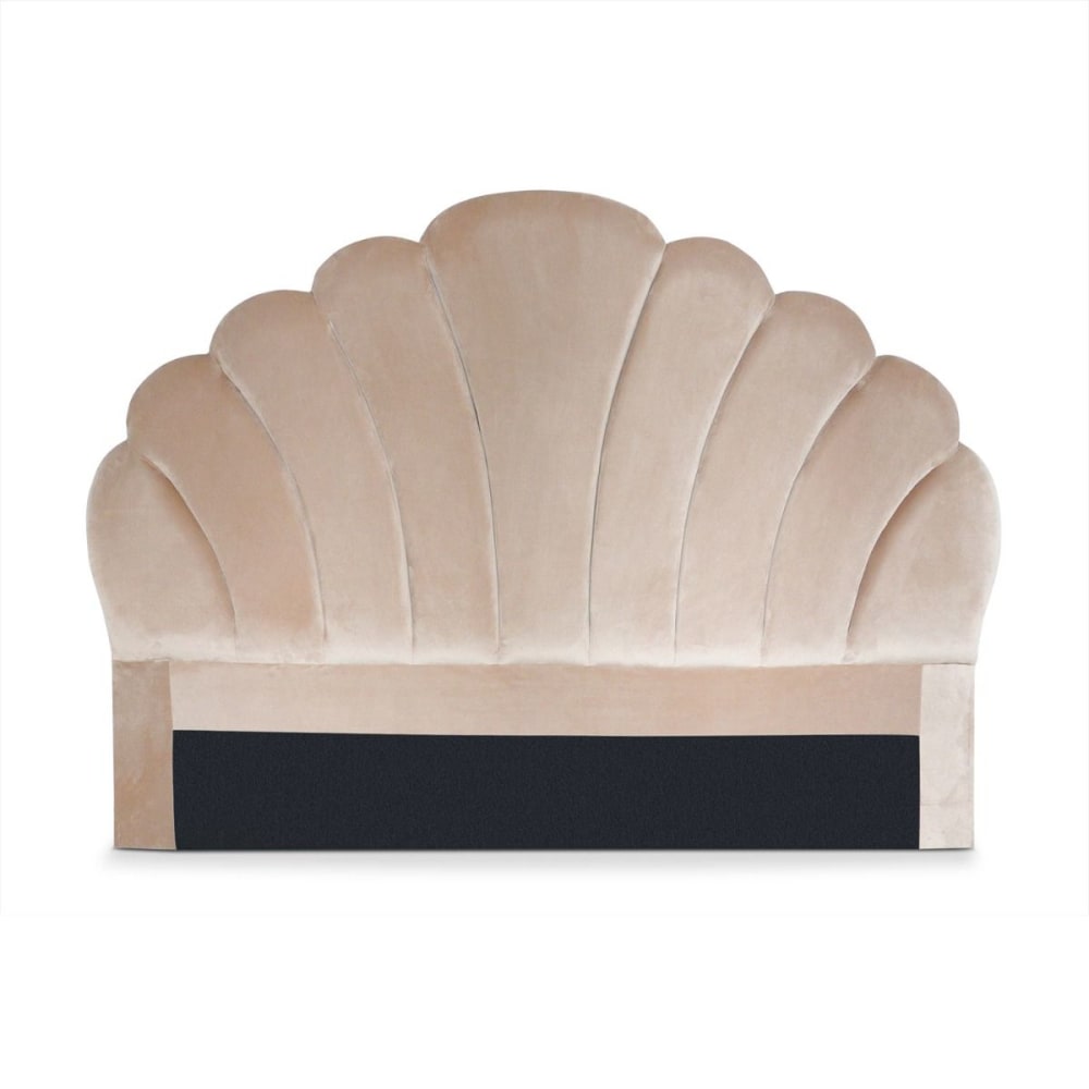 Tête de lit 140 cm velours taupe