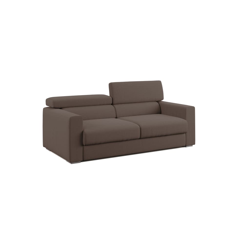 Canapé avec pouf amovible 158 cm brun