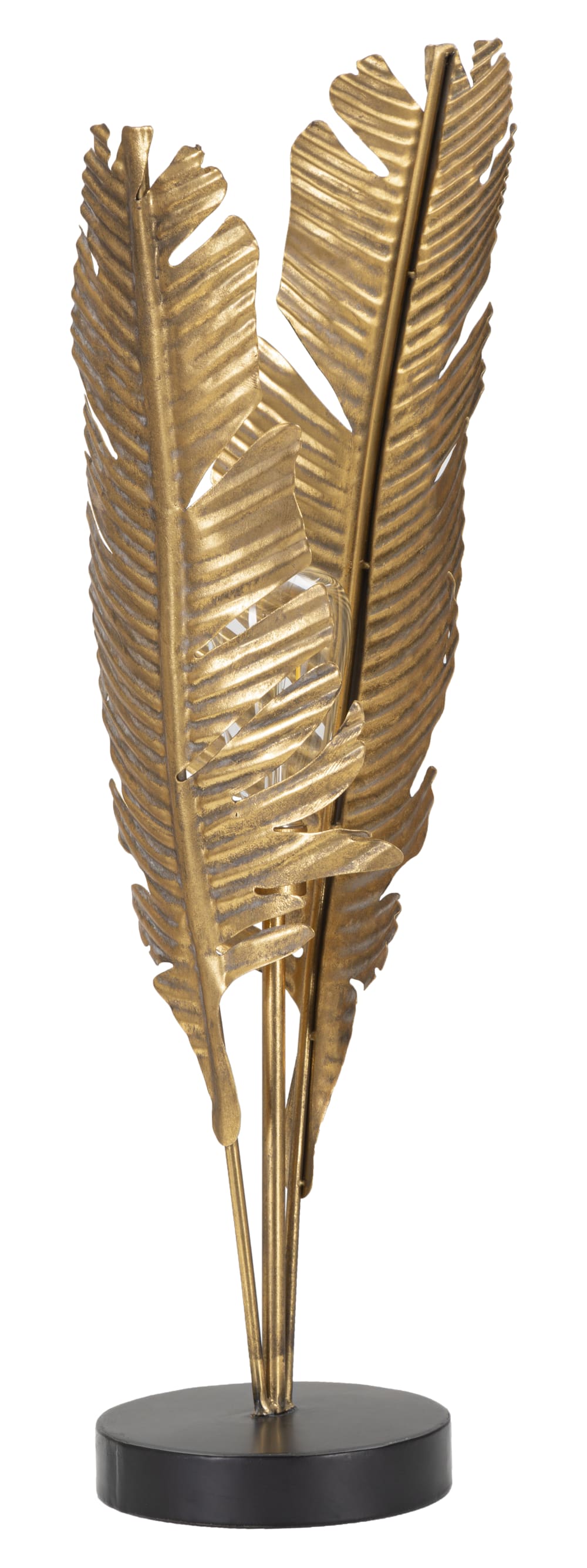 Lampe de table en métal doré avec feuilles ø cm 26x65 — vue 4