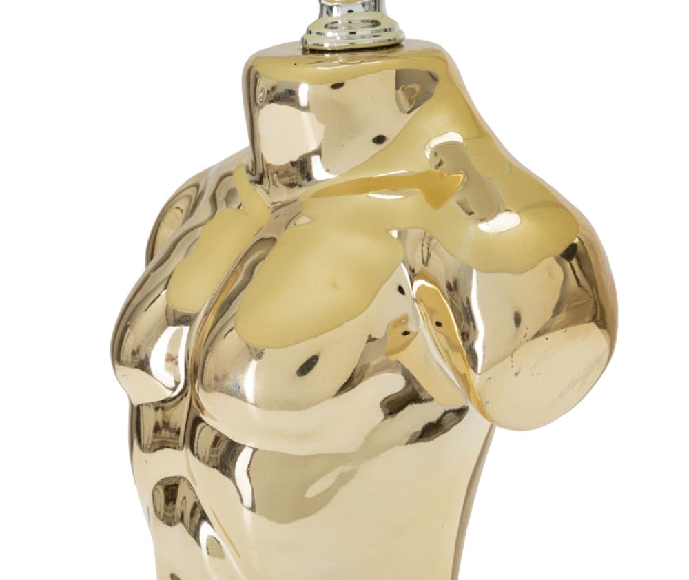 Lampe de table en céramique dorée avec abat-jour ø cm 25x42,5 — vue 4