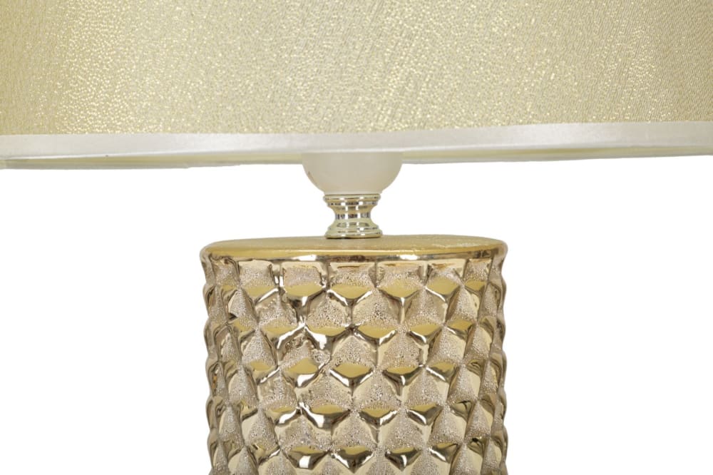 Lampe de table en céramique dorée avec abat-jour ø cm 30x47,5 — vue 3