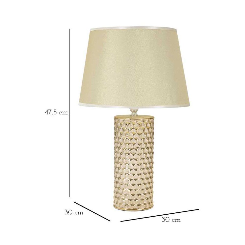Lampe de table en céramique dorée avec abat-jour ø cm 30x47,5 — vue 4