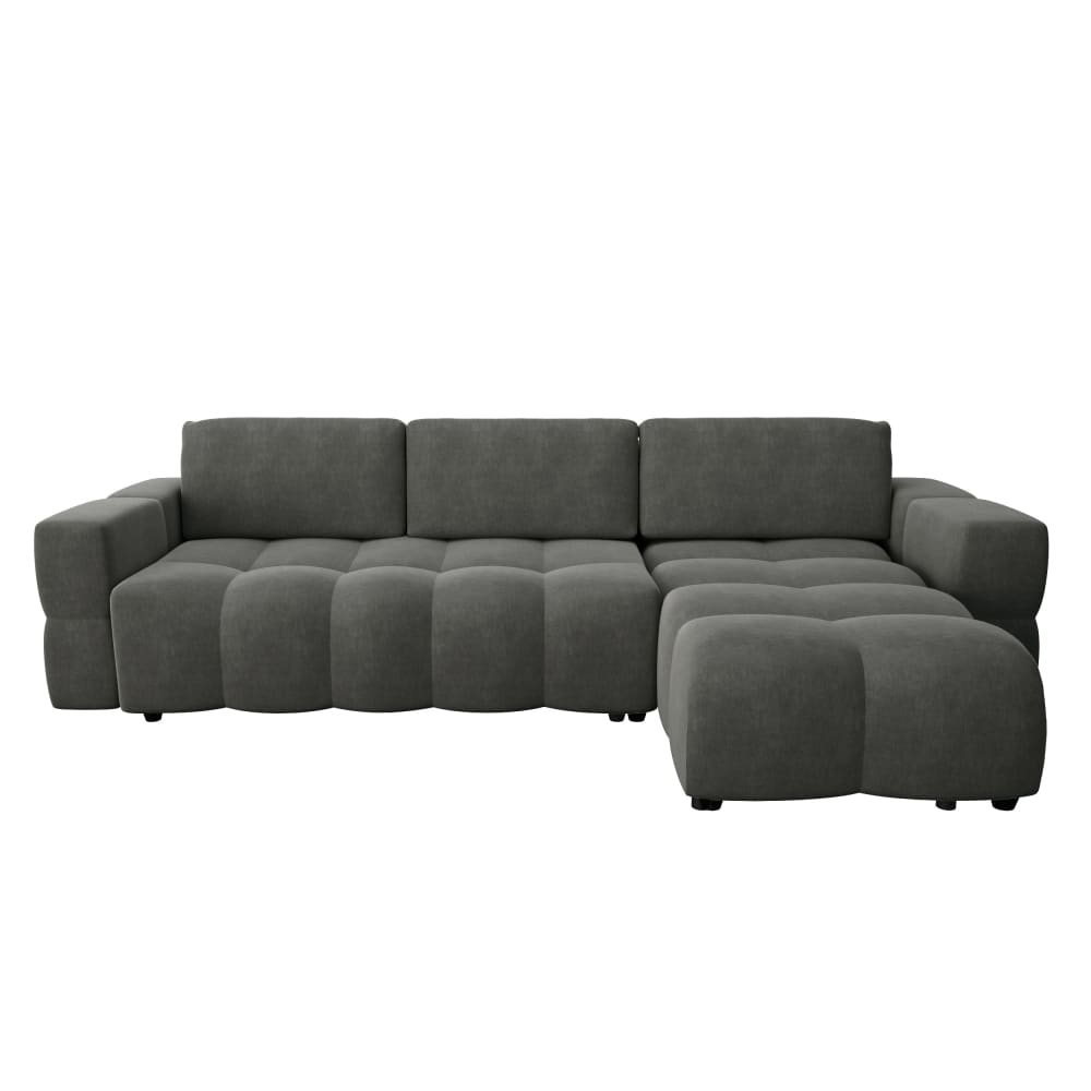 Canapé d'angle droit - gris graphite