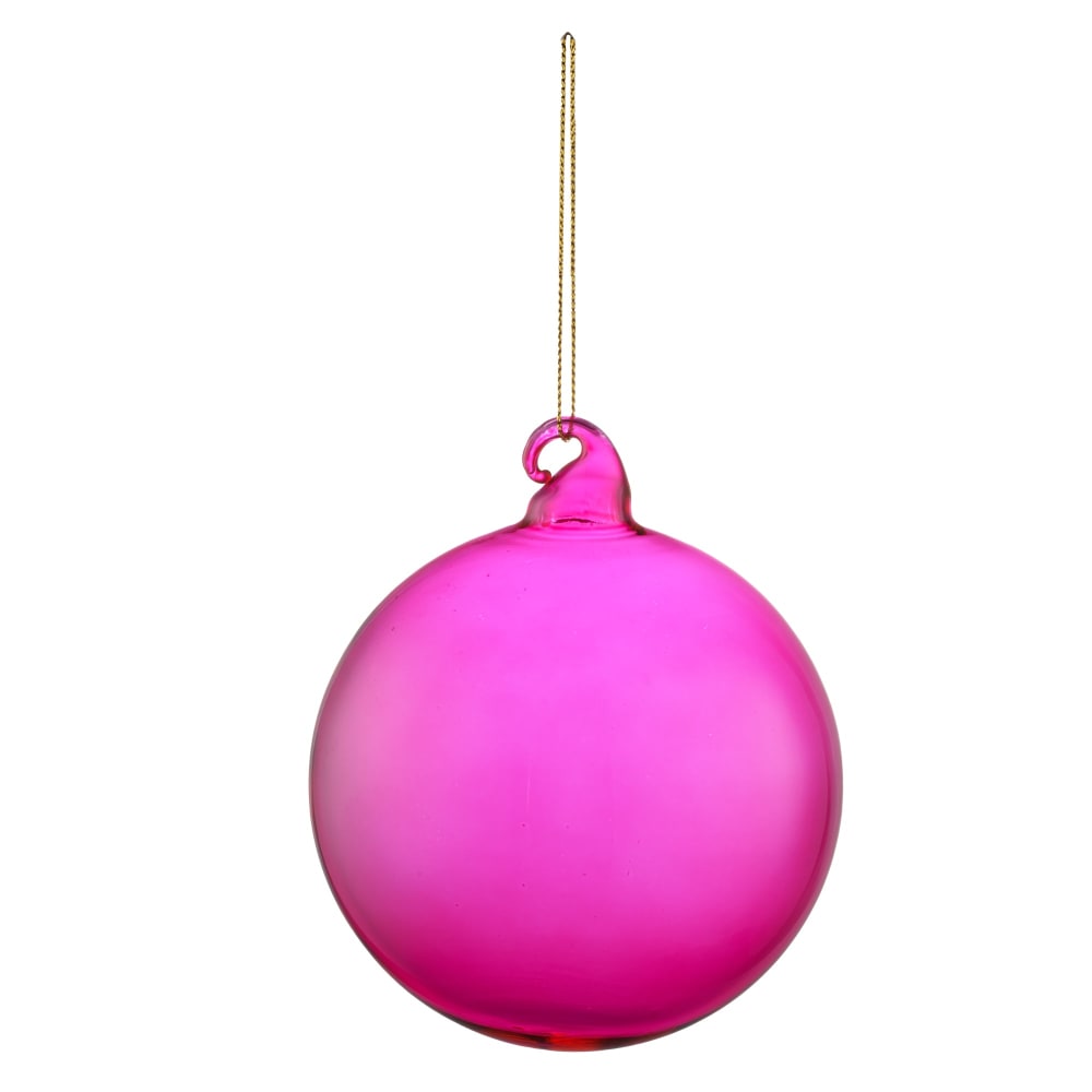 Bola de navidad de vidrio magenta 10 cm.