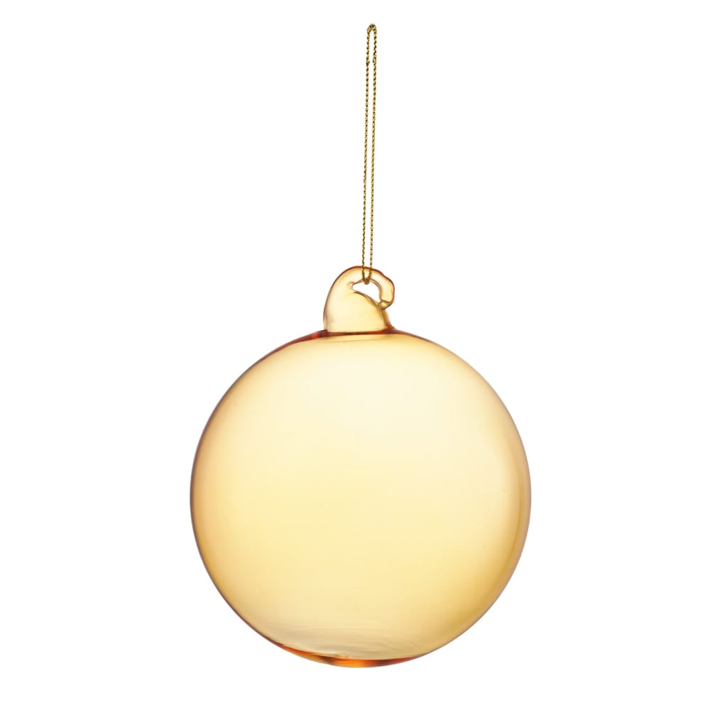 Bola de navidad de vidrio dorado 10 cm.